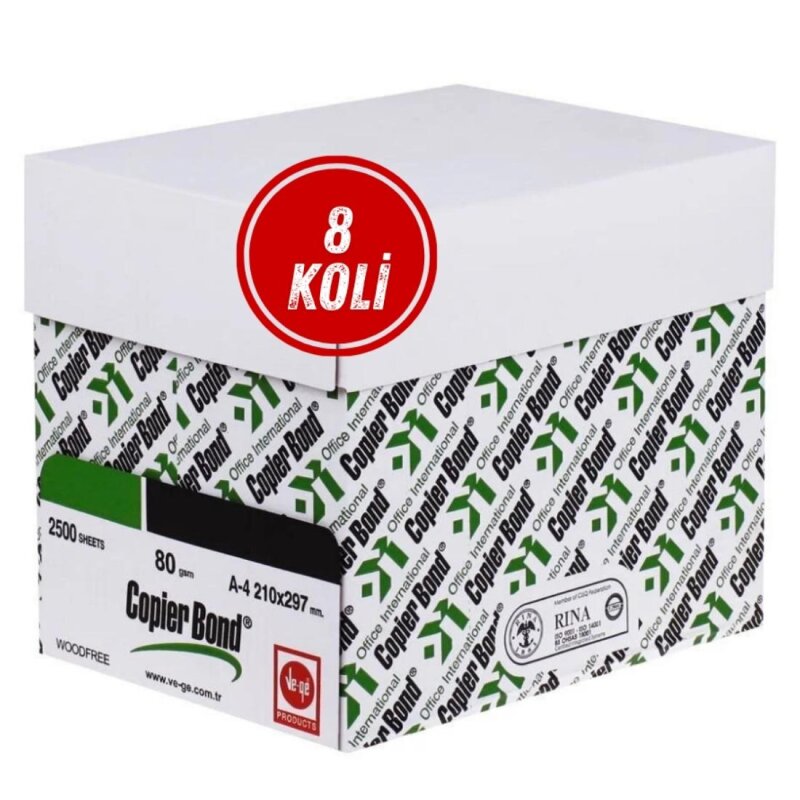 Copier Bond A4 Fotokopi Kağıdı 80 g 40 Paket (8 Koli) - 1