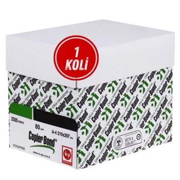 Copier Bond A4 Fotokopi Kağıdı 80 g 5 Paket (1 Koli)